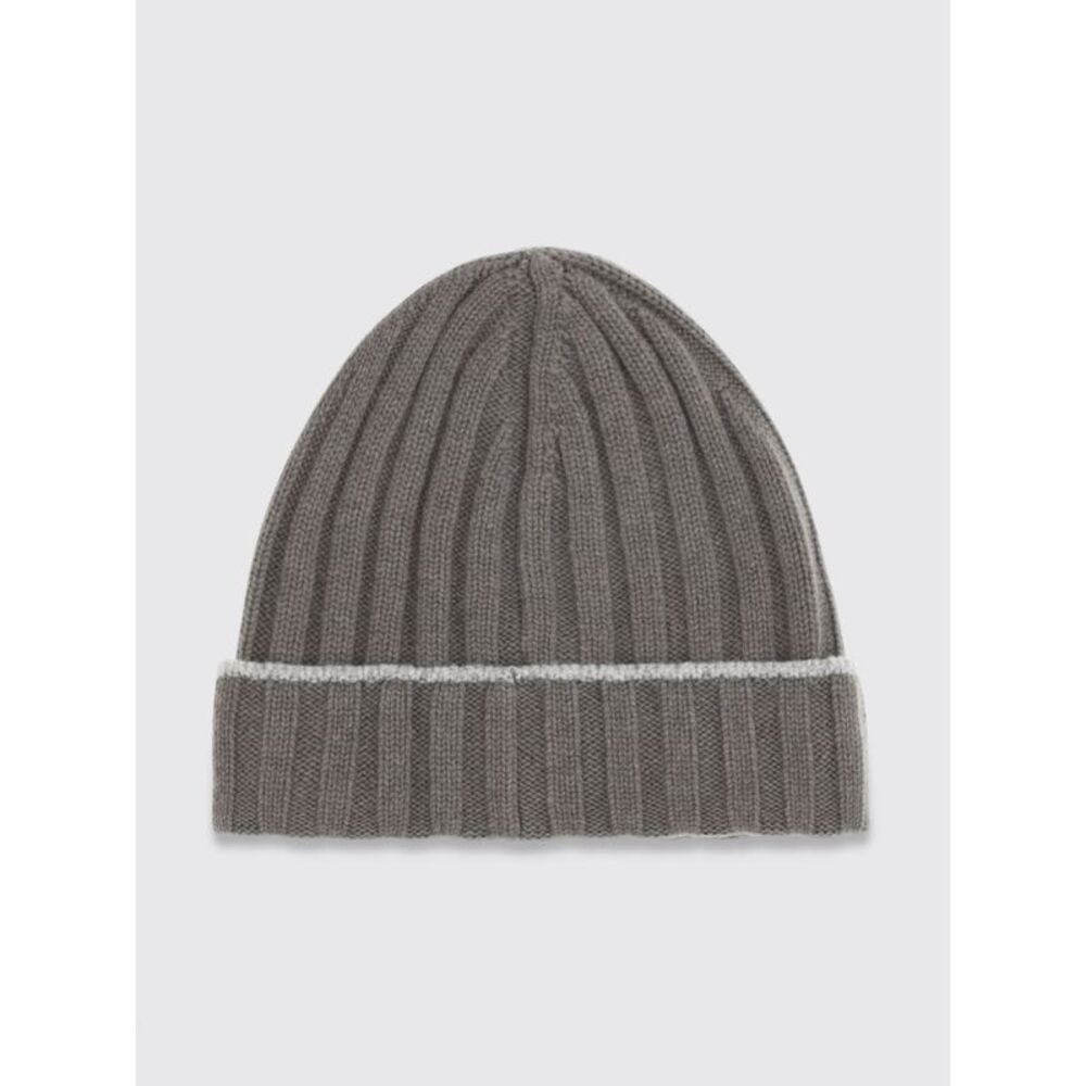 Brunello Cucinelli Men Brunello Cucinelli Ribbed Pure Cashmere Beanie With Cuff
